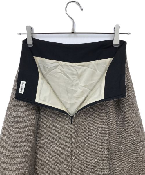 INSCRIRE（アンスクリア）INSCRIRE (アンスクリア) フレアスカート ブラウン サイズ:36の古着・服飾アイテム