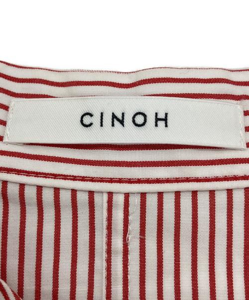 CINOH（チノ）CINOH (チノ) アシンメトリーブザムシャツ レッド サイズ:36の古着・服飾アイテム