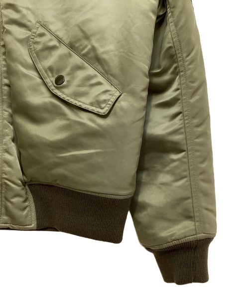 Saint Laurent Paris（サンローランパリ）Saint Laurent Paris (サンローランパリ) Clasic Bomber Jacket （クラシックボンバージャケット） カーキ サイズ:46の古着・服飾アイテム