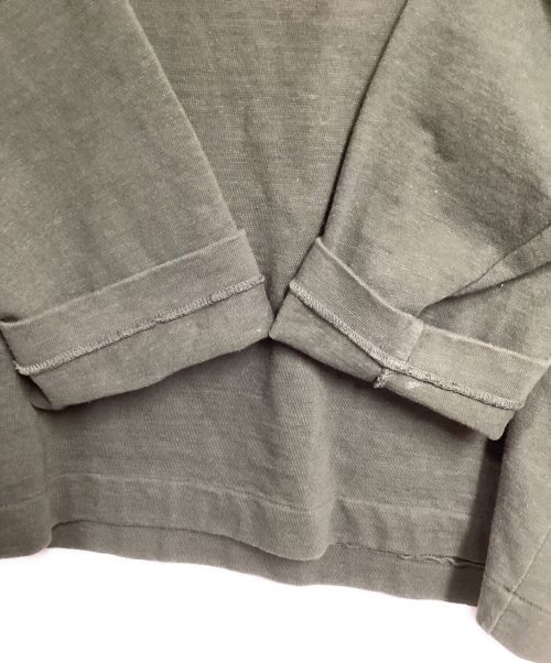 45R（フォーティファイブ・アール）45R (フォーティーファイブアール) でこぼこ天竺の908水平線Tシャツ グリーン サイズ:1の古着・服飾アイテム