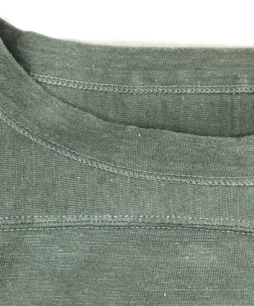 45R（フォーティファイブ・アール）45R (フォーティーファイブアール) でこぼこ天竺の908水平線Tシャツ グリーン サイズ:1の古着・服飾アイテム