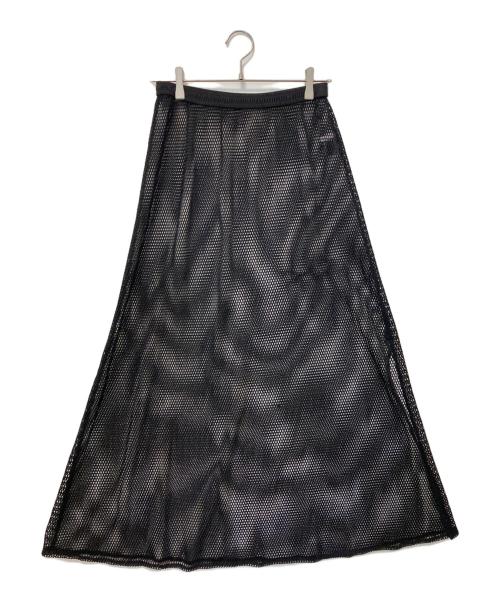 BEAUTY&YOUTH（ビューティーアンドユース）BEAUTY&YOUTH (ビューティーアンドユース) メッシュ レイヤード フレアスカート ブラック サイズ:Mの古着・服飾アイテム