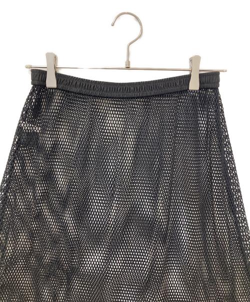 BEAUTY&YOUTH（ビューティーアンドユース）BEAUTY&YOUTH (ビューティーアンドユース) メッシュ レイヤード フレアスカート ブラック サイズ:Mの古着・服飾アイテム