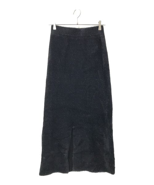 FRAY ID（フレイ アイディー）FRAY ID (フレイ アイディー) フェザーラメニットタイトスカート ブラック サイズ:ONEの古着・服飾アイテム