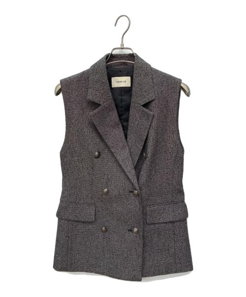 FRAY ID（フレイ アイディー）FRAY ID (フレイ アイディー) ダブルテーラードジレ ブラックの古着・服飾アイテム