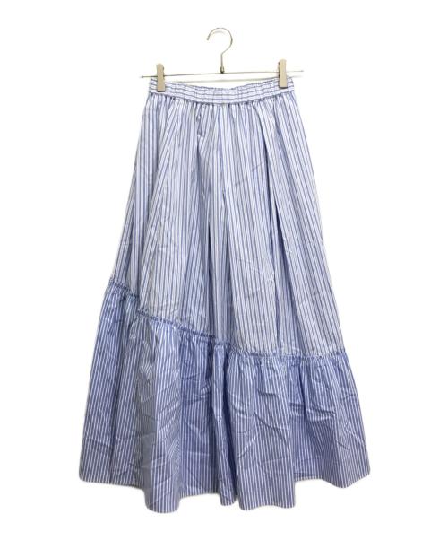 Diagram（ダイアグラム）Diagram (ダイアグラム) シャツタックティアードスカート ブルー サイズ:36の古着・服飾アイテム