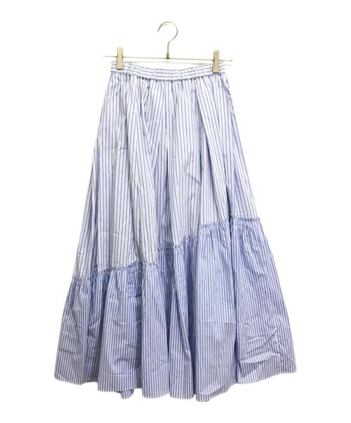 Diagram（ダイアグラム）Diagram (ダイアグラム) シャツタックティアードスカート ブルー サイズ:36の古着・服飾アイテム