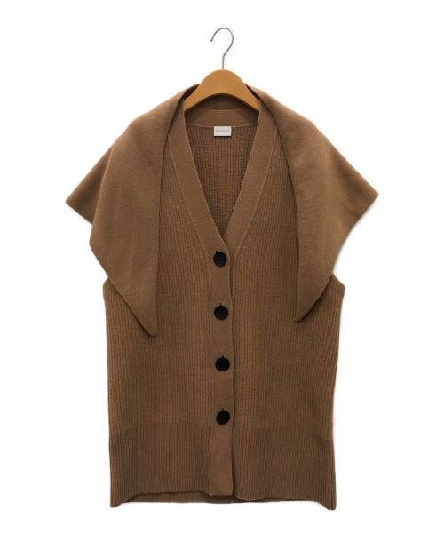 COLUMN（コラム）COLUMN (コラム) PERMANENT(パーマネント) / ミドルゲージストールニットジレ ブラウン サイズ:Fの古着・服飾アイテム