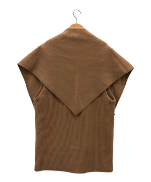 COLUMN（コラム）COLUMN (コラム) PERMANENT(パーマネント) / ミドルゲージストールニットジレ ブラウン サイズ:Fの古着・服飾アイテム