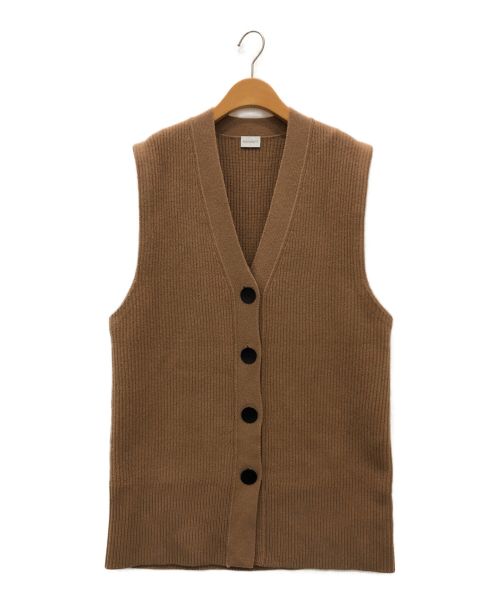 COLUMN（コラム）COLUMN (コラム) PERMANENT(パーマネント) / ミドルゲージストールニットジレ ブラウン サイズ:Fの古着・服飾アイテム