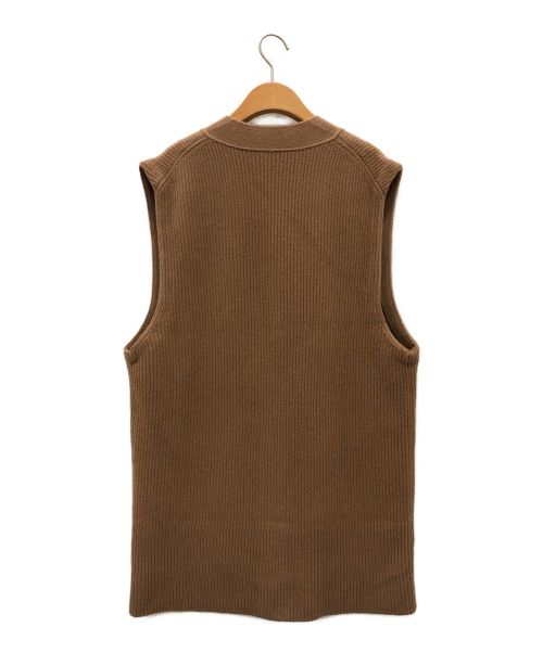 COLUMN（コラム）COLUMN (コラム) PERMANENT(パーマネント) / ミドルゲージストールニットジレ ブラウン サイズ:Fの古着・服飾アイテム
