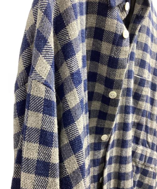 SYU.HOMME/FEMM（シュウオムフェム）SYU.HOMME/FEMM (シュウオムフェム) アジャストメントパジャマシャツ ブルー×グレー サイズ:1の古着・服飾アイテム