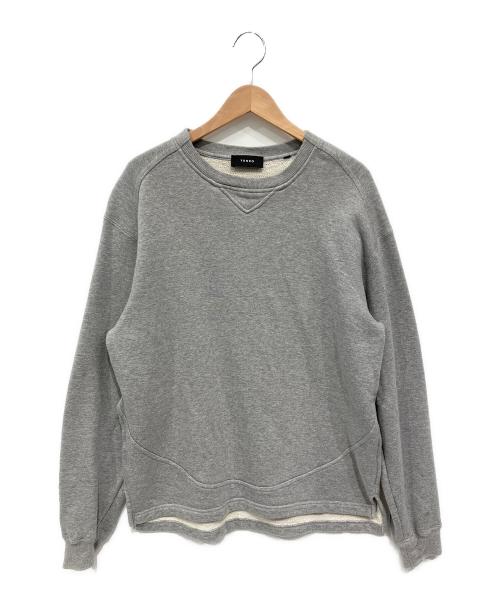 TENEO（テネオ）TENEO (テネオ) BANDE BACK LINE CREW NECK グレー サイズ:2の古着・服飾アイテム