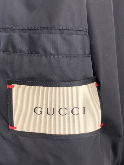 GUCCI（グッチ）GUCCI (グッチ) アングリーキャットフーデッドジャケット ブラック サイズ:46の古着・服飾アイテム