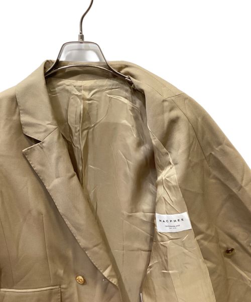 MACPHEE（マカフィー）MACPHEE (マカフィ) ウールギャバジン ダブルブレストジャケット ベージュ サイズ:34の古着・服飾アイテム