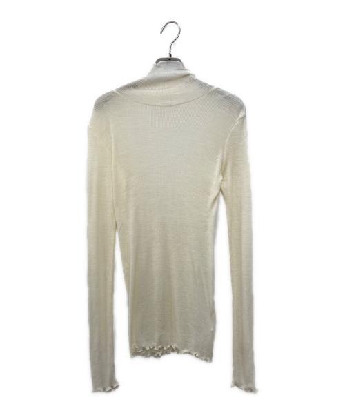 MACPHEE（マカフィー）MACPHEE (マカフィー) テクノリブ タートルネックプルオーバー オフホワイト サイズ:Sの古着・服飾アイテム