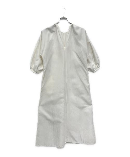 Plage（プラージュ）Plage (プラージュ) ギャザースリーブドレス ホワイト サイズ:36 未使用品の古着・服飾アイテム