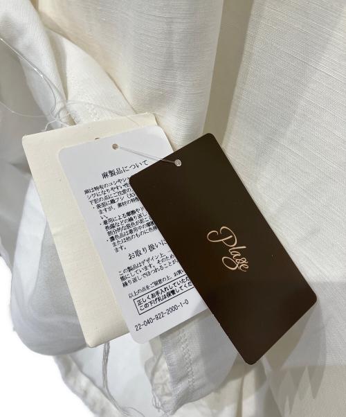 Plage（プラージュ）Plage (プラージュ) ギャザースリーブドレス ホワイト サイズ:36 未使用品の古着・服飾アイテム