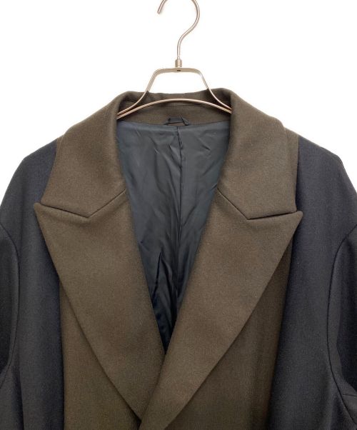 stein（シュタイン）stein (シュタイン) OVERSIZED MAXI-LENGTH DOUBLE BREASTED COAT（オーバーサイズマキシ丈ダブルブレストコート） オリーブ×ブラック サイズ:Mの古着・服飾アイテム