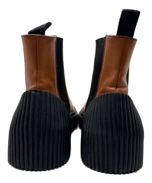 3.1 phillip lim（スリーワンフィリップリム）3.1 phillip lim (スリーワンフィリップリム) VULCANIZED CHELSEA BOOTS ブラウン×ブラック サイズ:37の古着・服飾アイテム