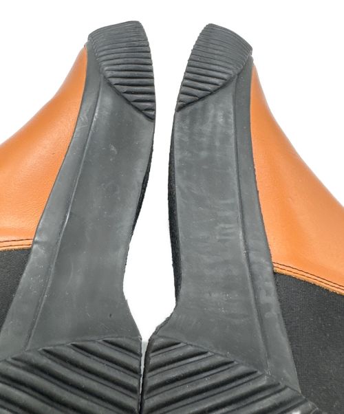 3.1 phillip lim（スリーワンフィリップリム）3.1 phillip lim (スリーワンフィリップリム) VULCANIZED CHELSEA BOOTS ブラウン×ブラック サイズ:37の古着・服飾アイテム