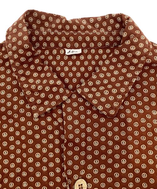 45R（フォーティファイブ・アール）45R (フォーティーファイブアール) デカン平908 サファリSHIRT ブラウン サイズ:3の古着・服飾アイテム