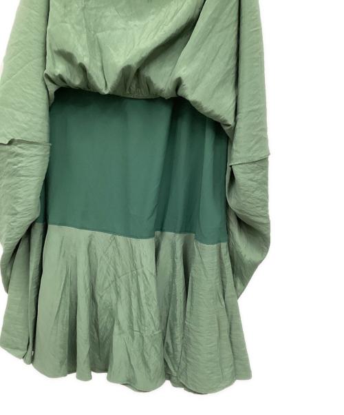 FRAY ID（フレイ アイディー）FRAY ID (フレイ アイディー) ワッシャーティアードスカート グリーン サイズ:1 未使用品の古着・服飾アイテム