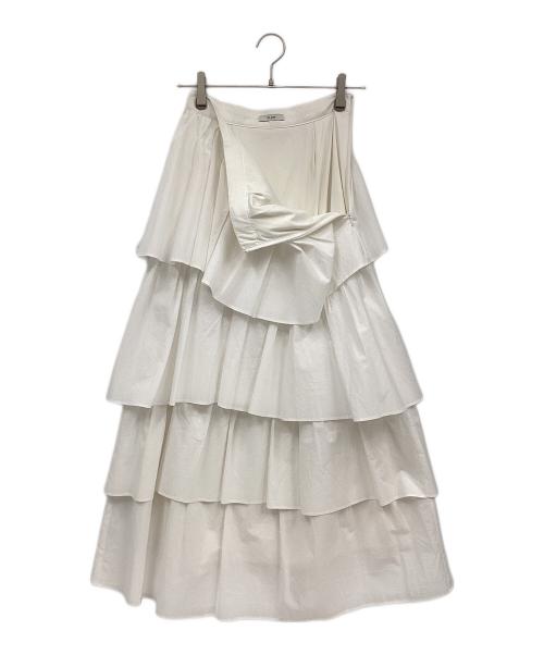 CLANE（クラネ）CLANE (クラネ) FRILL TIERED SKIRT ホワイト サイズ:2の古着・服飾アイテム