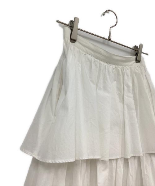 CLANE（クラネ）CLANE (クラネ) FRILL TIERED SKIRT ホワイト サイズ:2の古着・服飾アイテム