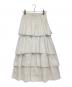 CLANE（クラネ）の古着「FRILL TIERED SKIRT」｜ホワイト