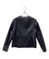 Aquascutum (アクアスキュータム) レザーノーカラージャケット ブラック サイズ:6：30000円