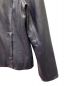 中古・古着 Aquascutum (アクアスキュータム) レザーノーカラージャケット ブラック サイズ:6：30000円
