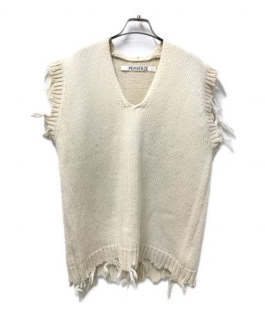 中古・古着通販】PERVERZE (パーバーズ) Crash Boxy Knit Vest
