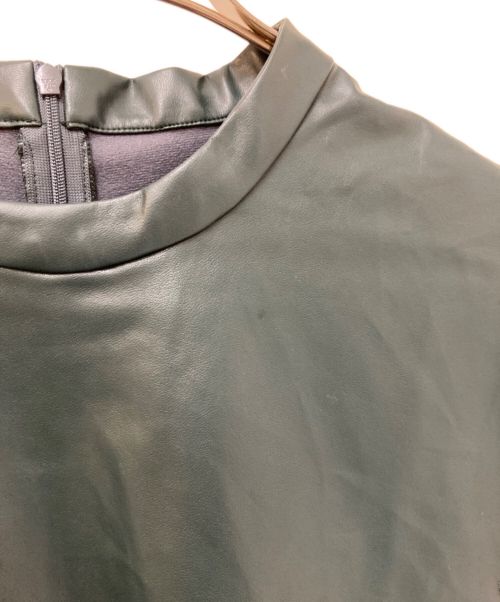 MAISON SPECIAL（メゾンスペシャル）MAISON SPECIAL (メゾンスペシャル) フェイクレザーカットソー グリーン サイズ:Mの古着・服飾アイテム