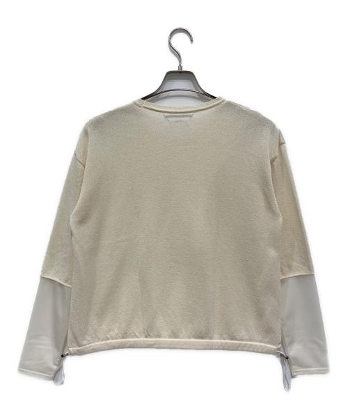 Maglia Plus（マリアプラス）Maglia Plus (マリアプラス) ポリ和紙シアーリラックスセーター アイボリー サイズ:FREEの古着・服飾アイテム