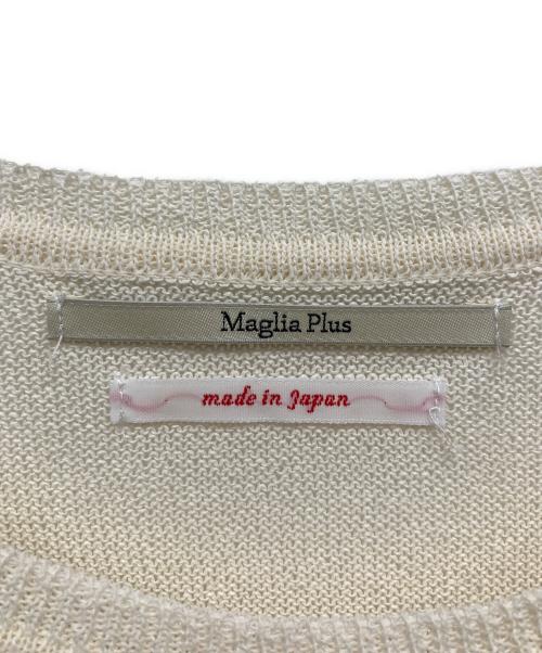 Maglia Plus（マリアプラス）Maglia Plus (マリアプラス) ポリ和紙シアーリラックスセーター アイボリー サイズ:FREEの古着・服飾アイテム