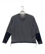 Maglia Plusマリアプラス）の古着「ポリ和紙シアーリラックスセーター」｜グレー