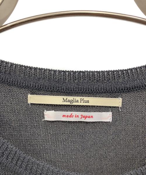 Maglia Plus（マリアプラス）Maglia Plus (マリアプラス) ポリ和紙シアーリラックスセーター グレー サイズ:FREEの古着・服飾アイテム