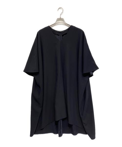 BAUME（ボーメ）BAUME (ボーメ) Vネックフレアドレス ネイビー サイズ:36の古着・服飾アイテム