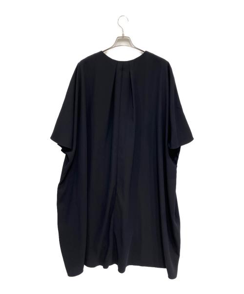 BAUME（ボーメ）BAUME (ボーメ) Vネックフレアドレス ネイビー サイズ:36の古着・服飾アイテム