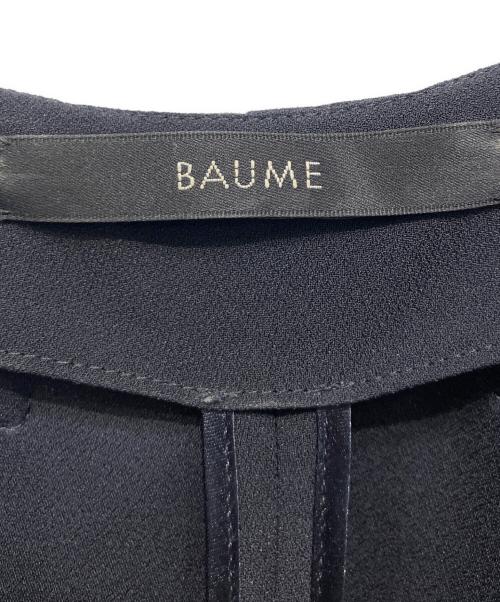 BAUME（ボーメ）BAUME (ボーメ) Vネックフレアドレス ネイビー サイズ:36の古着・服飾アイテム