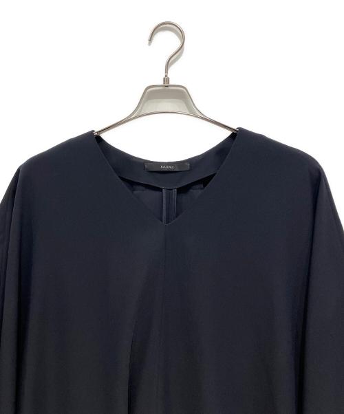 BAUME（ボーメ）BAUME (ボーメ) Vネックフレアドレス ネイビー サイズ:36の古着・服飾アイテム