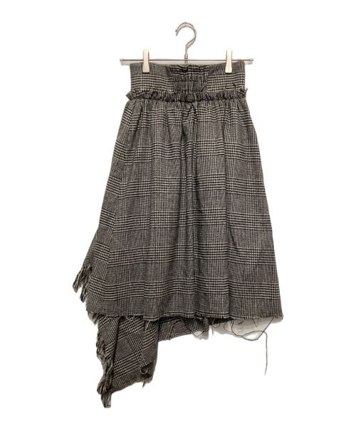 ETRE TOKYO（エトレトウキョウ）ETRE TOKYO (エトレトウキョウ) 千鳥柄ラップスカート ブラック サイズ:FREEの古着・服飾アイテム