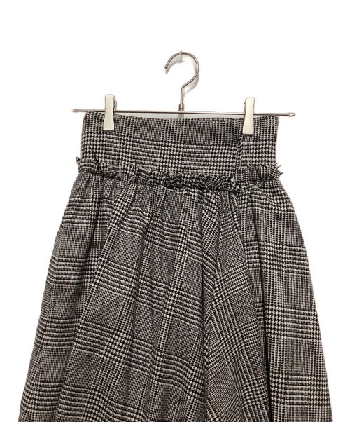 ETRE TOKYO（エトレトウキョウ）ETRE TOKYO (エトレトウキョウ) 千鳥柄ラップスカート ブラック サイズ:FREEの古着・服飾アイテム