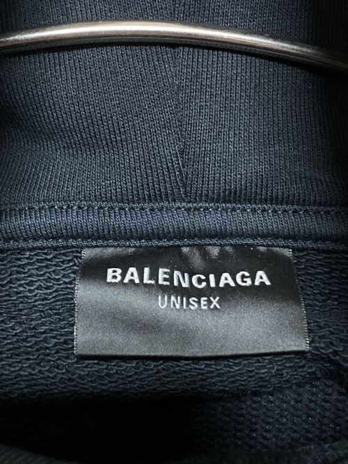 BALENCIAGA（バレンシアガ）BALENCIAGA (バレンシアガ) METAL PATCHED HOODIE ブラック サイズ:Sの古着・服飾アイテム