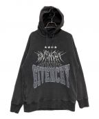 GIVENCHYジバンシィ）の古着「LOGO EMBROIDERED DRAWSTRING HOODIE」｜ブラック