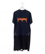 BALENCIAGAバレンシアガ）の古着「メタルロゴワンピース」｜ブラック