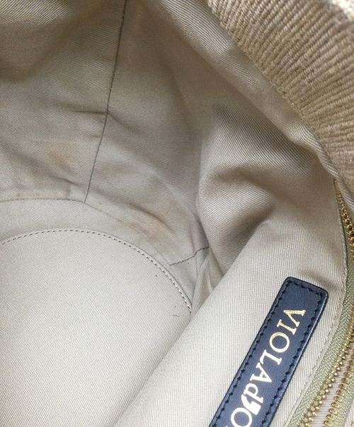 VIOLAd'ORO（ヴィオラドーロ）VIOLAd'ORO (ヴィオラドーロ) カゴバッグ ブラウンの古着・服飾アイテム