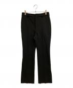 MUSEミューズ）の古着「PREMIUM WOOL スリットパンツ」｜ブラック