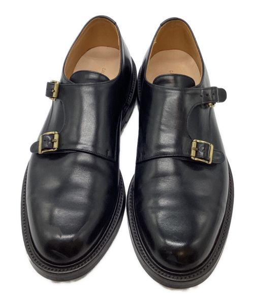 CALMANTHOLOGY（カルマンソロジー）CALMANTHOLOGY (カルマンソロジー) ダブルモンクストラップシューズ ブラック サイズ:7.5の古着・服飾アイテム